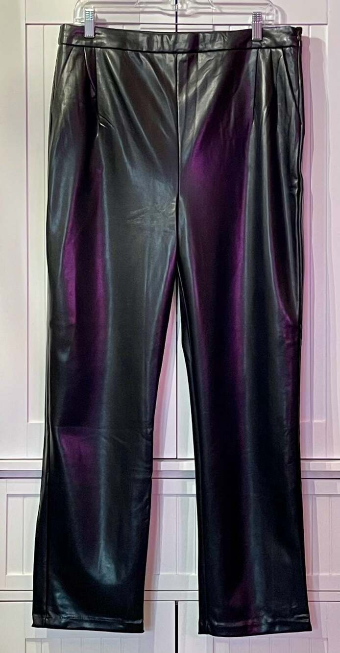 Lulus Faux Leather Pants Size XL Black Vegan Leather Trousers NWT